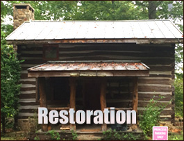 Historic Log Cabin Restoration  Stovall, North Carolina