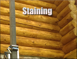  Stovall, North Carolina Log Home Staining